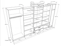 Milánó szekrénysor méretrajz